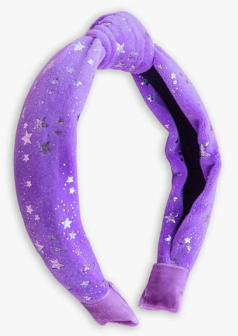 Kids’ Purple/Silver Star Headband