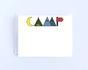 Camp Letters Notecards 10ct