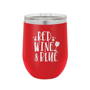 Red Wine and Blue Tumbler