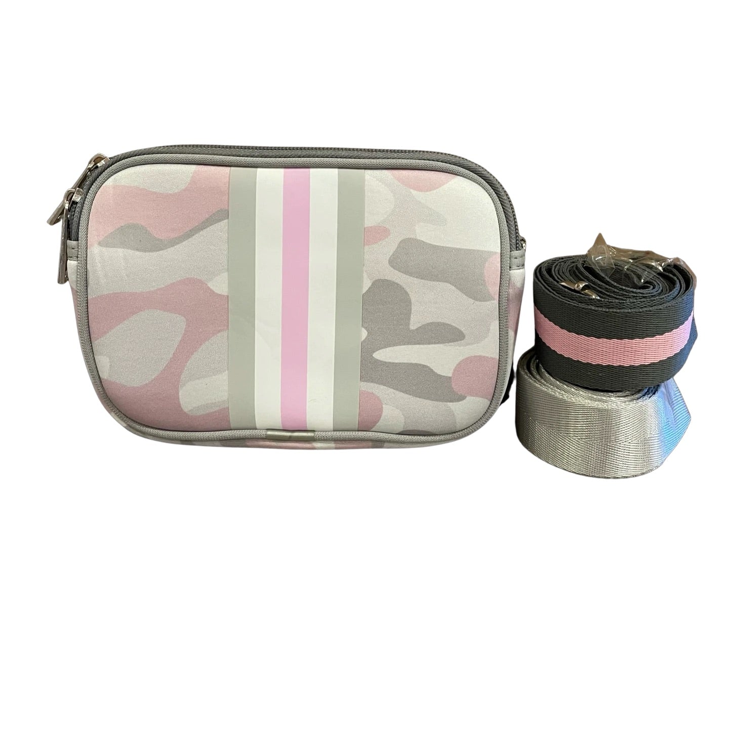 Pink Camo dual Z neoprene crossbody-Summerside