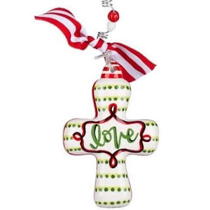 Love cross ornament