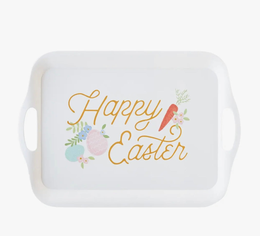 Happy Easter Bamboo Tray