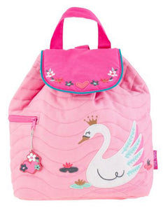 Swan quilted pink preschool bag