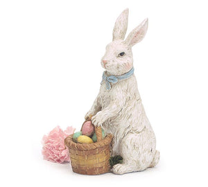 Bunny Holding Eggs Figurine