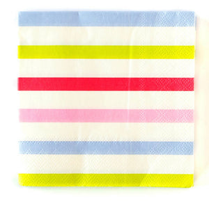 Basic rainbow striped napkin set