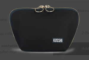 Kusshi Everyday Makeup Bag-Black/Pink
