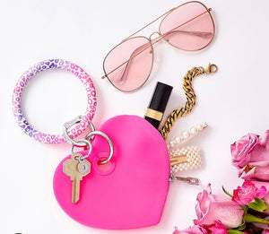 Pink Heart Silicone Oventure Pouch