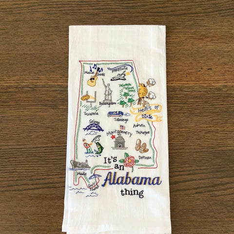 Alabama state tea towel