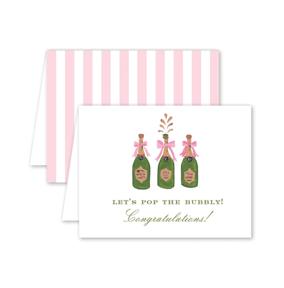 Let’s pop the bubble congratulations card
