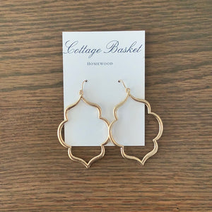 Gold quadrafoil earrings