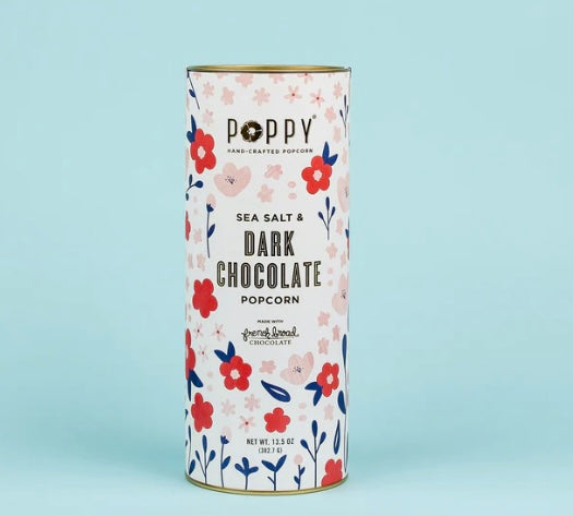 Poppy Popcorn In A Cylinder-Sea Salt and Dark Chocolate