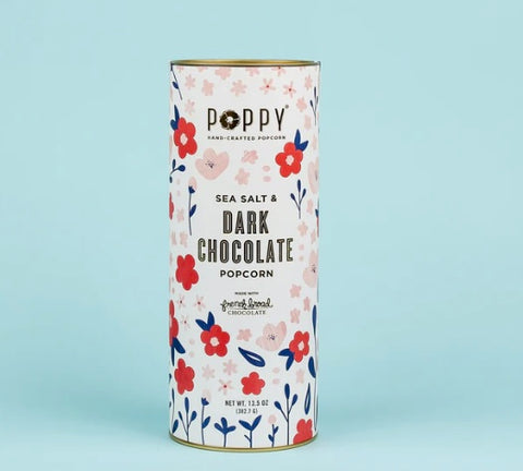 Poppy Popcorn In A Cylinder-Sea Salt and Dark Chocolate