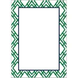 Green bamboo trellis notepad