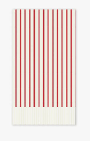 Red Ticking Stripe Paper Guest Towel Napkins
