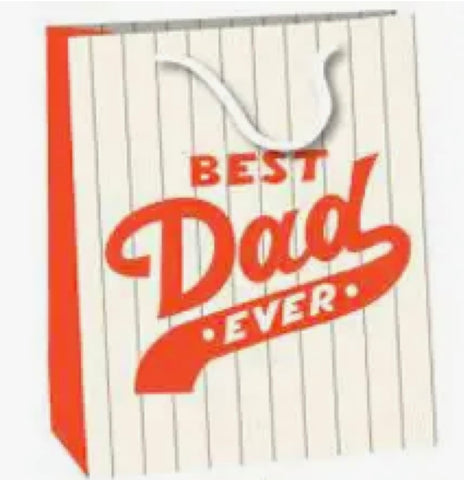 Best Dad Ever Baseball Medium Gift Bag