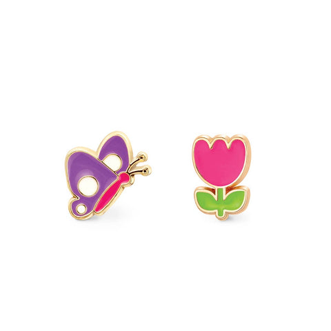 Girl Nation Butterfly & flower studs