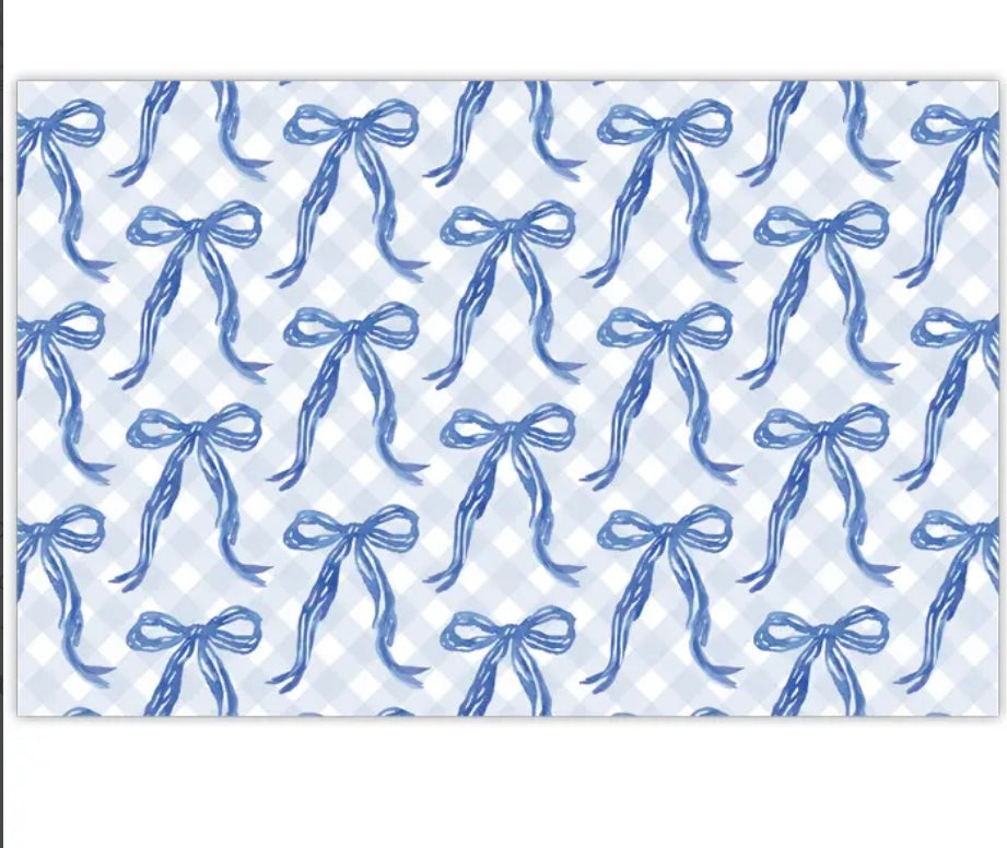 Blue Bows Paper Placemats