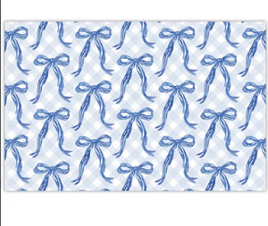 Blue Bows Paper Placemats