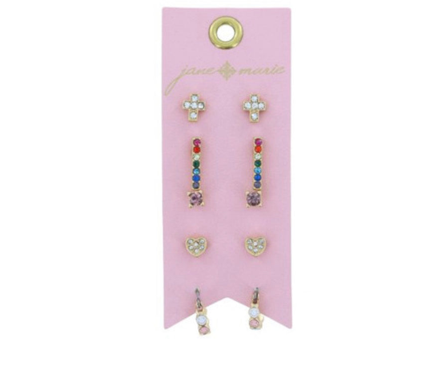 Kids Cross and Assorted Earrings