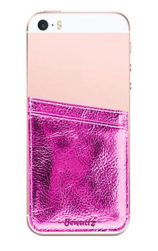 Holographic Phone Pocket- Hot Pink Metallic