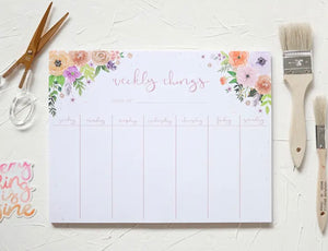 Weekly Things To-Do Notepad