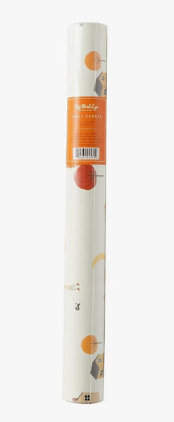 Harvest Fall Scene Paper Table Runner