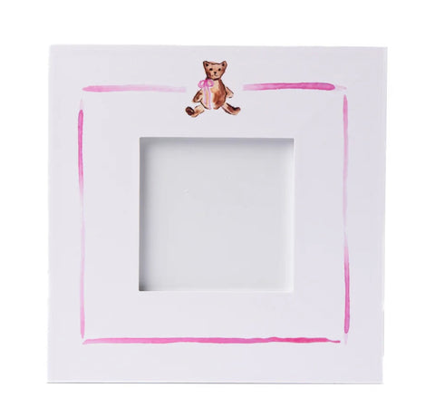 Baby Girl Pink Teddy Bear Frame