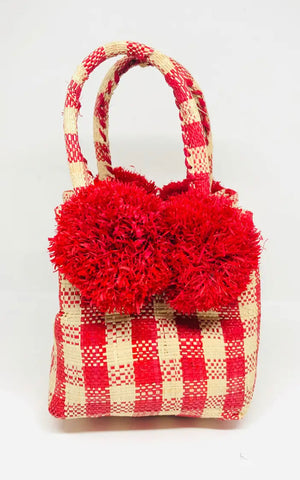 Red Schooner Straw Mini Bag