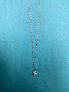Silver/Crystal Cross Necklace