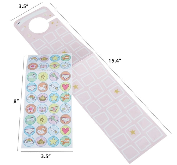Girl Potty Stickers and Chart