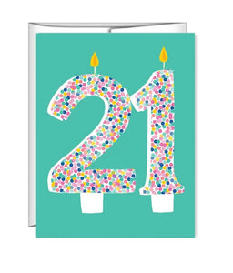 21 Candle Birthday Card