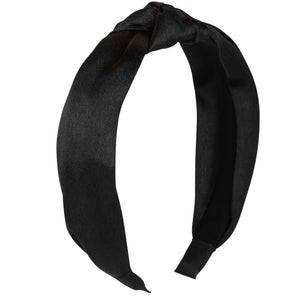 Black satin headband