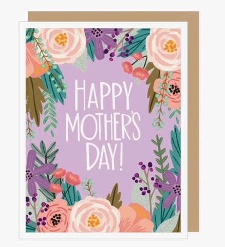 Purple Floral Happy Mother’s Day Card