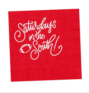 Saturdays in the South Napkins-Red