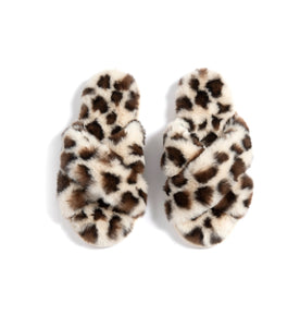 L/XL Leopard Slippers