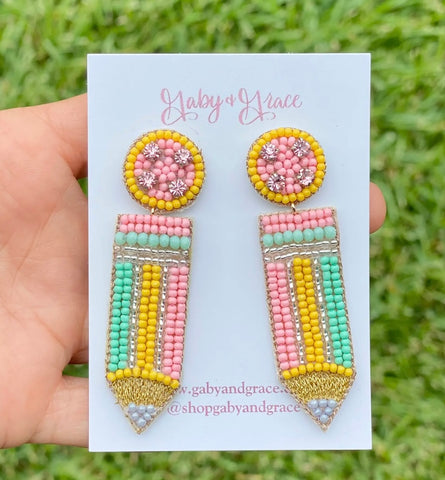 3-Color Pencil Earrings
