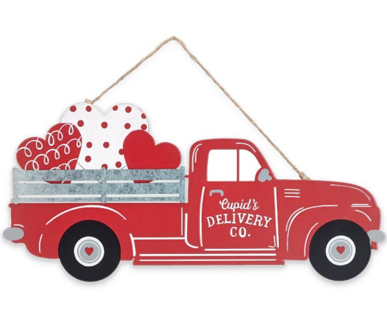 Cupid Red Truck Wallhanging