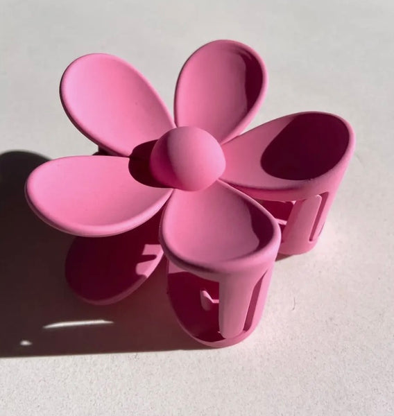 Big Daisy Flower Claw Clip-Pink