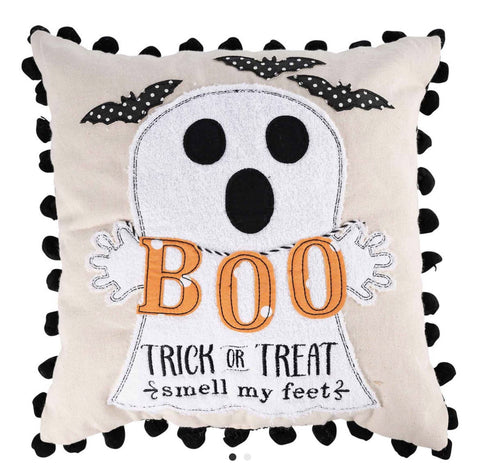Boo ghost Halloween pillow