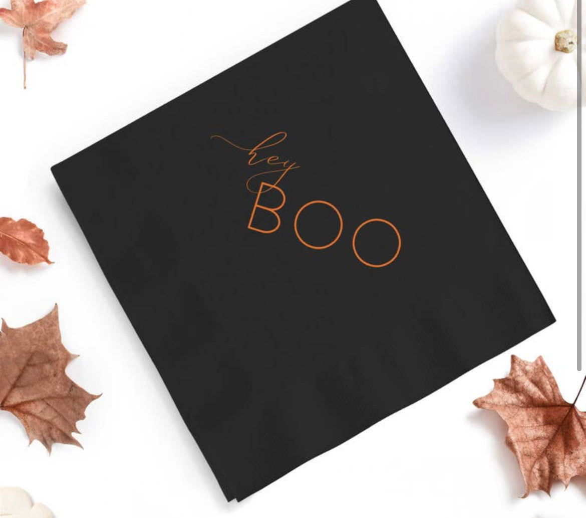 Hey boo napkins set