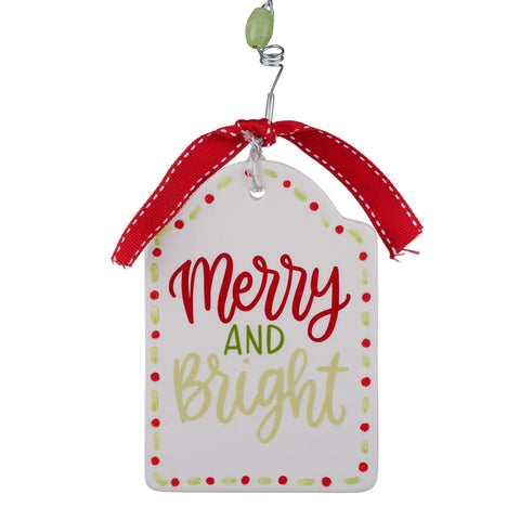Merry and Bright Large Tag Ornament