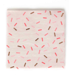 Pink sprinkle cocktail napkins