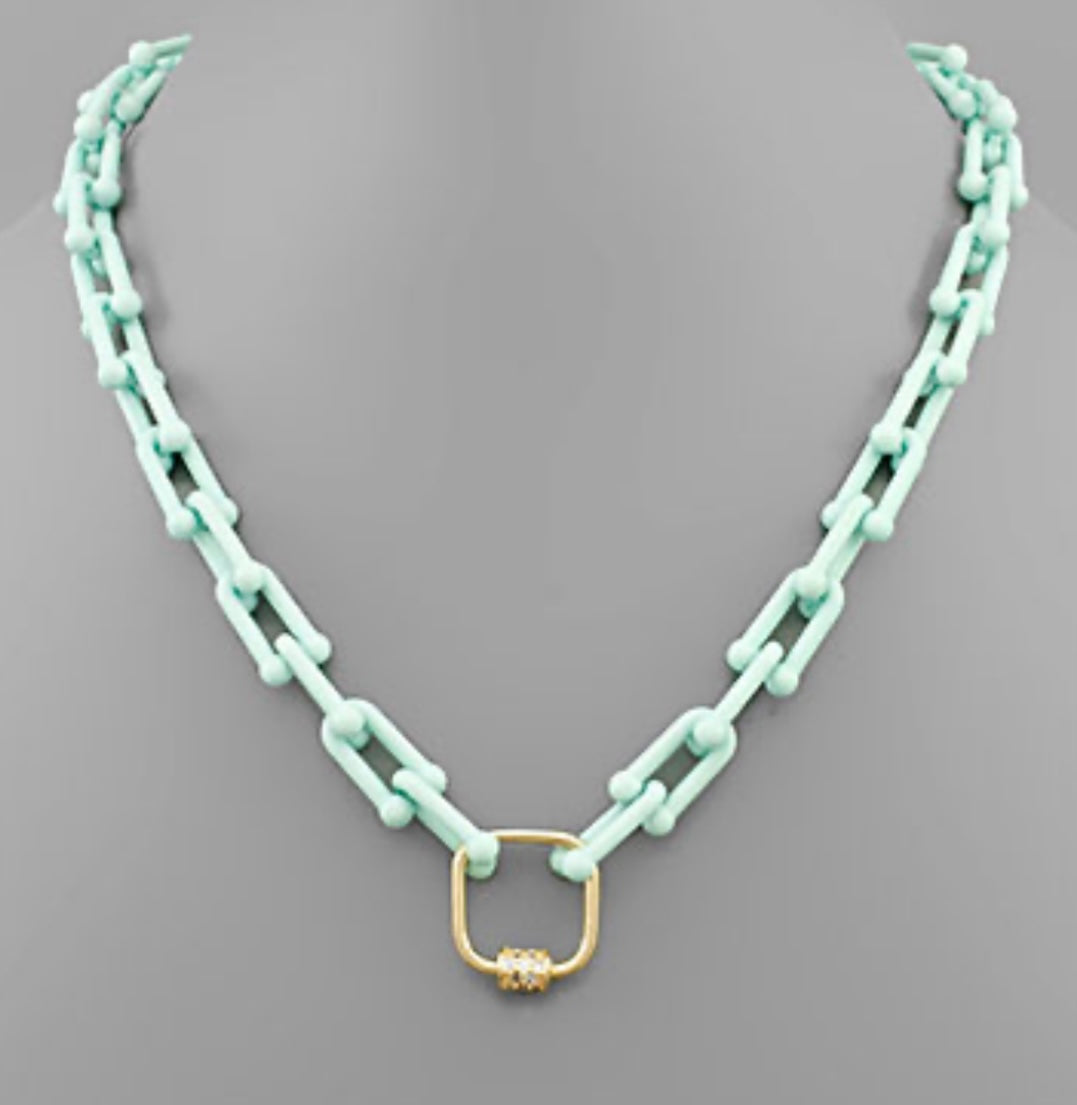 Aqua Link Necklace