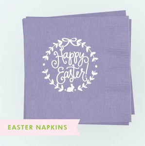 Happy Easter Napkins- Lavender