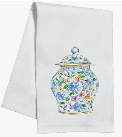 Colorful Ginger Jar Tea Towel
