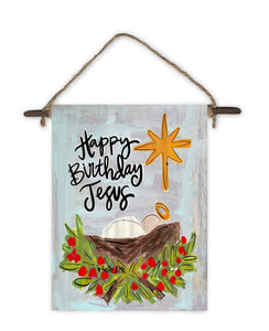 Happy Birthday Jesus Mini Wall Hanging