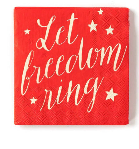 Let freedom ring red napkins