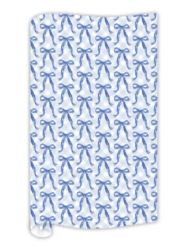 Blue Bow Gift Wrap