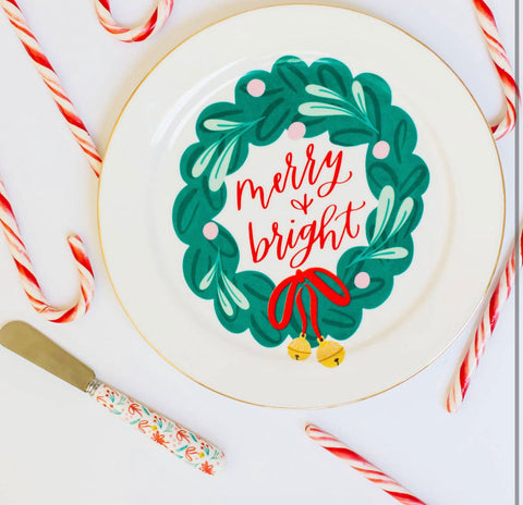 Merry and bright platter with spreader