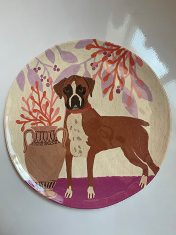 Boxer Dog Melamine plate
